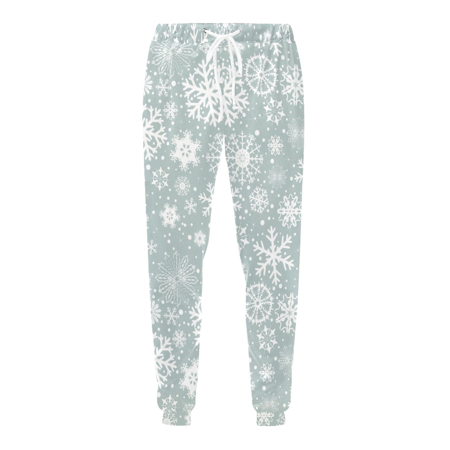 Snowflake Print Design LKS303 Men's Sweatpants