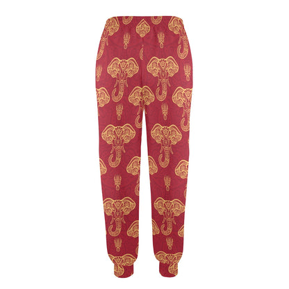 elephant boho style Design Print Pattern JJ0190 Women's Casual Track Pants