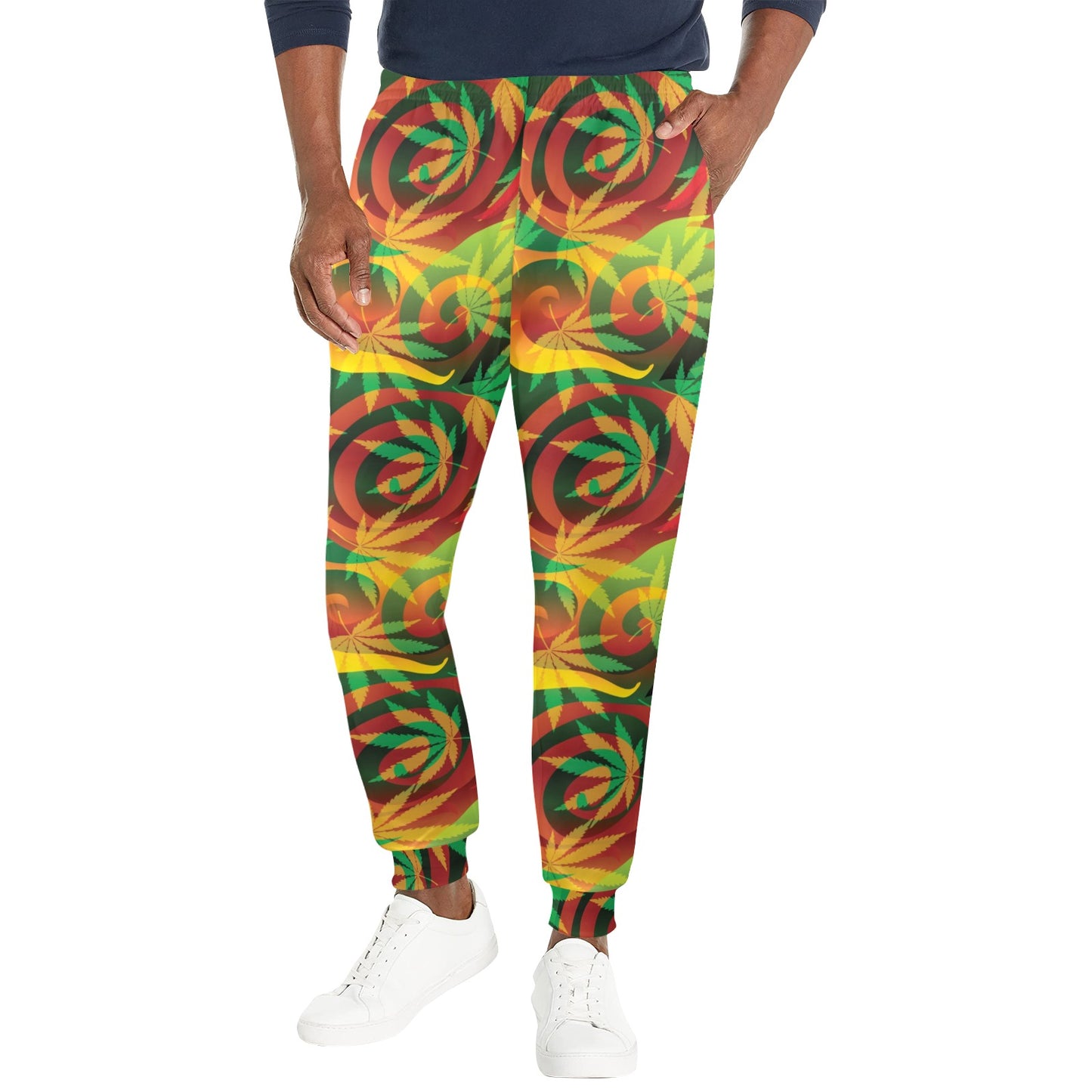Rastafarian Pattern Print Design A01 Men's Casual Track Pants