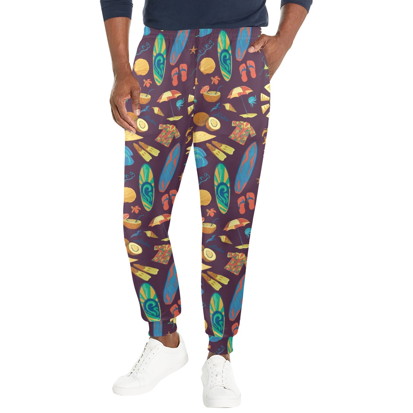 Aloha Hawaii Pattern Print Design 01 Men's Casual Track Pants