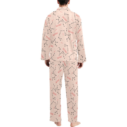 Sagittarius Star Print Design LKS302 Men's Long Pajama Set