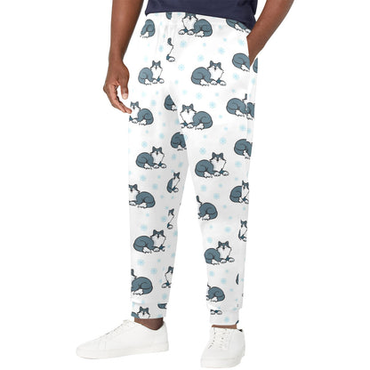 Alaskan Malamute Pattern Print Design 03 Men's Casual Track Pants