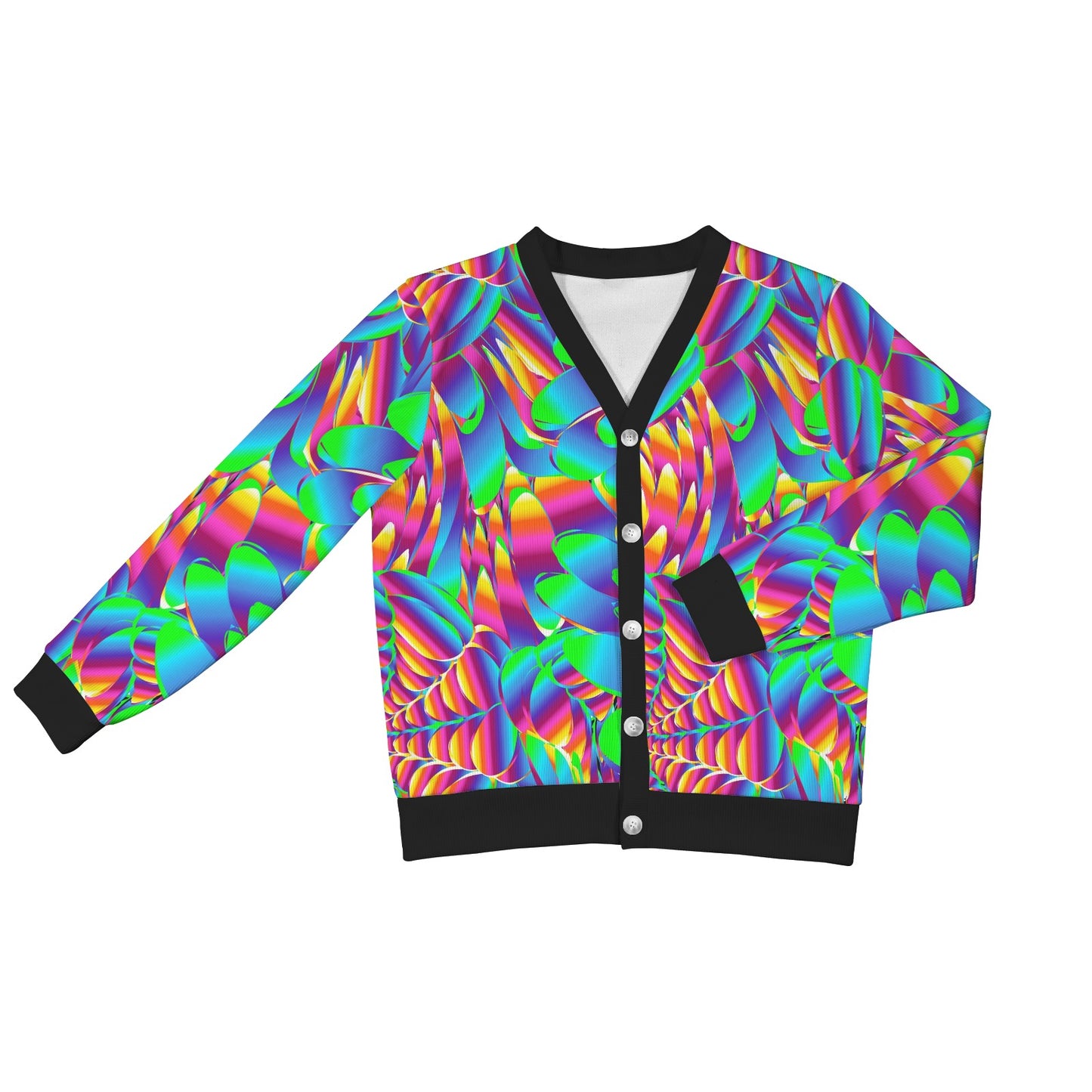 Psychedelic Trippy Pattern Women's Cardigan