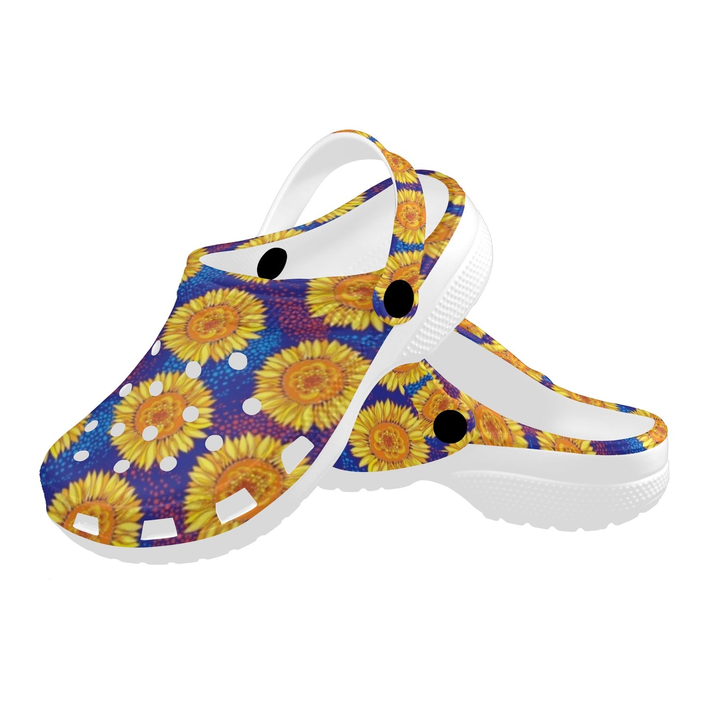 Sunflower Hand Drawn Style Print Unisex Clogs Shoes