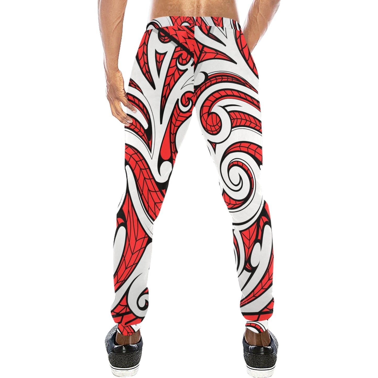 Maori Polynesian Themed Design Print Men's Sweatpants