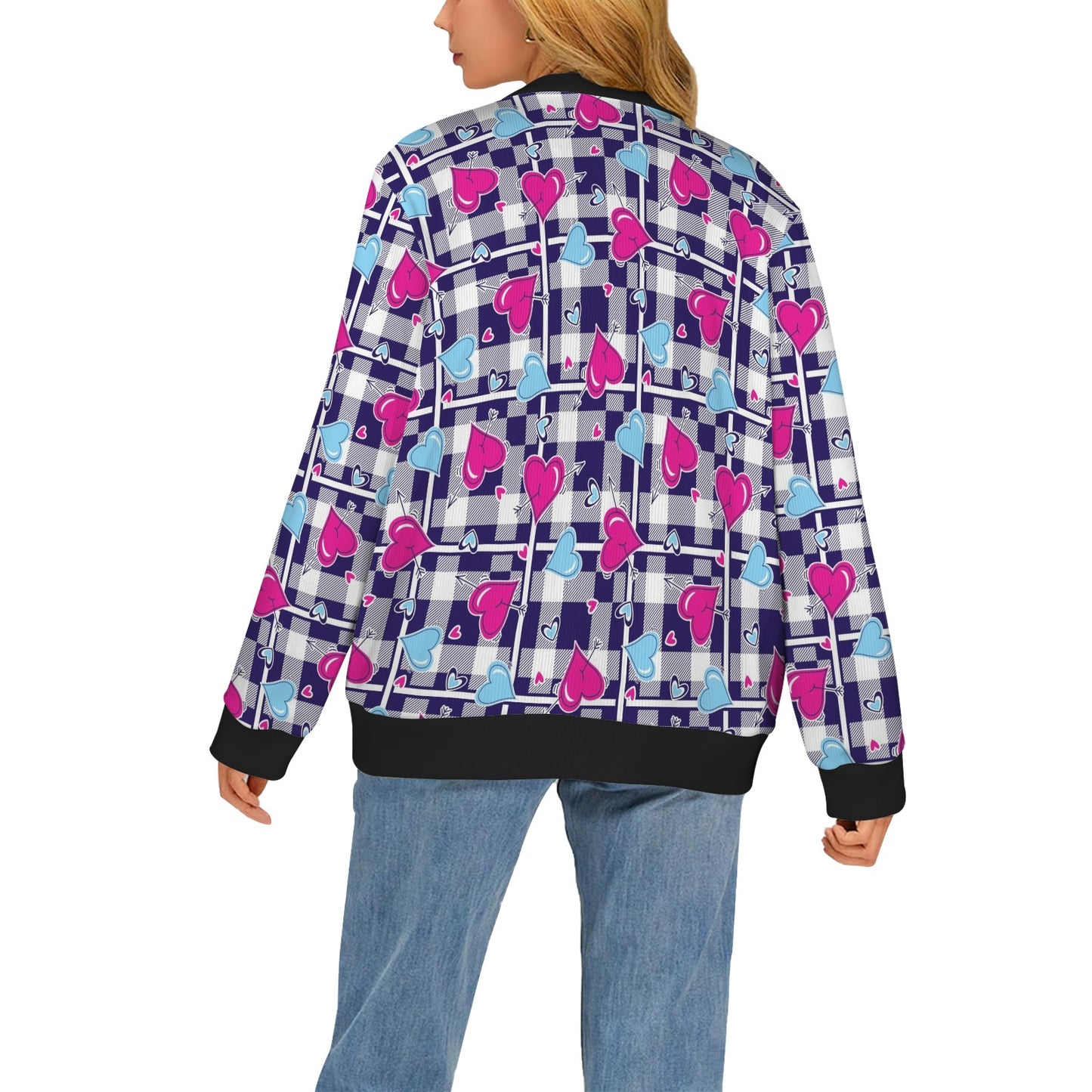 Heart Design Print Pattern JJ0335 Women's Cardigan