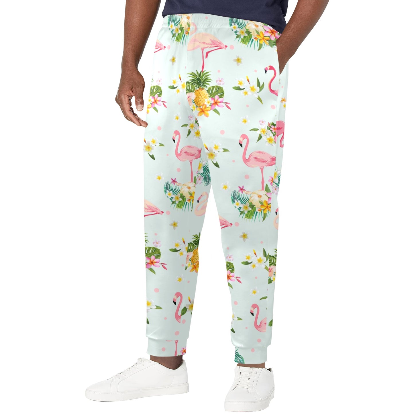 Flamingo Sweet Pattern Men's Casual Track Pants