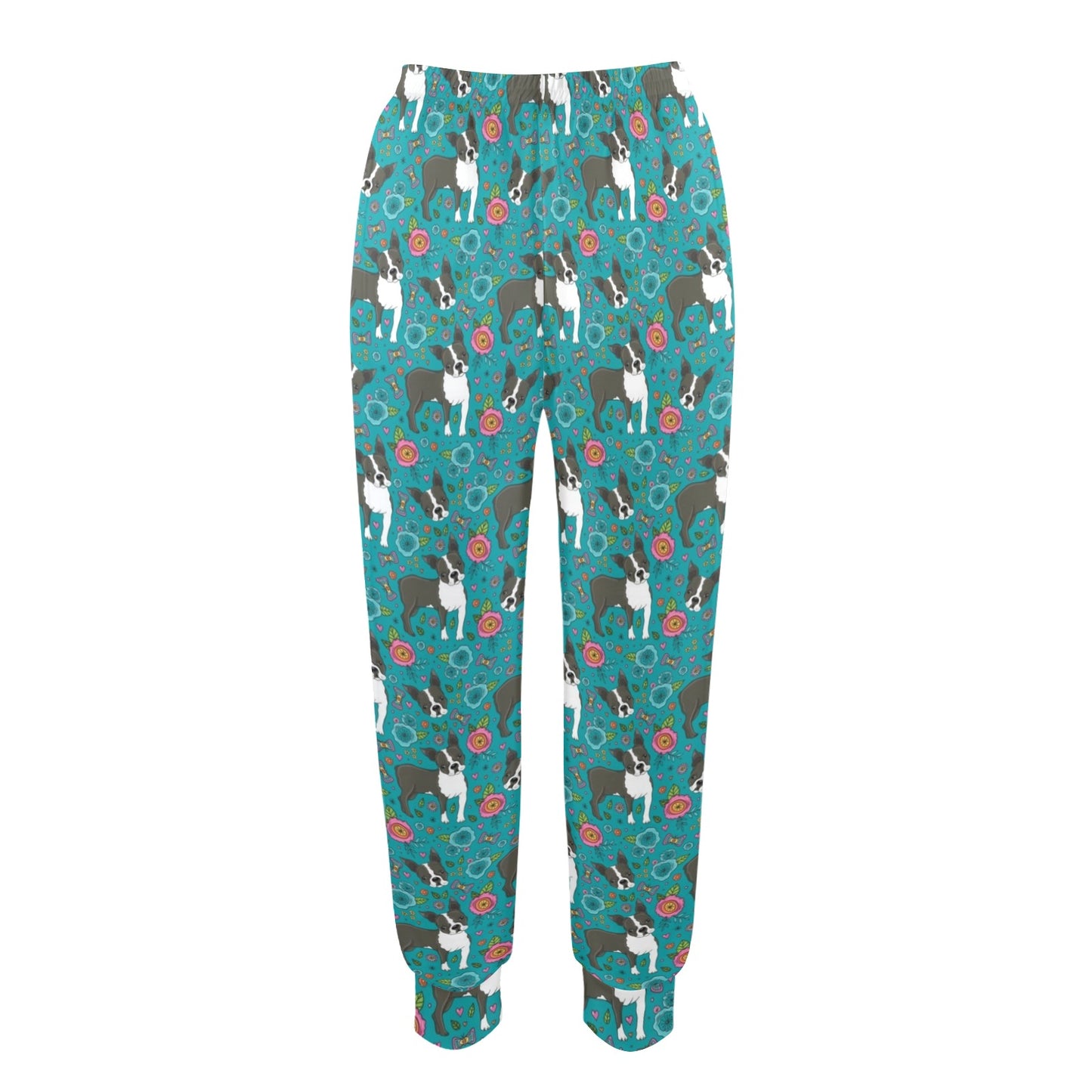 Boston Terrier Pattern Print Design 07 Women's Casual Track Pants
