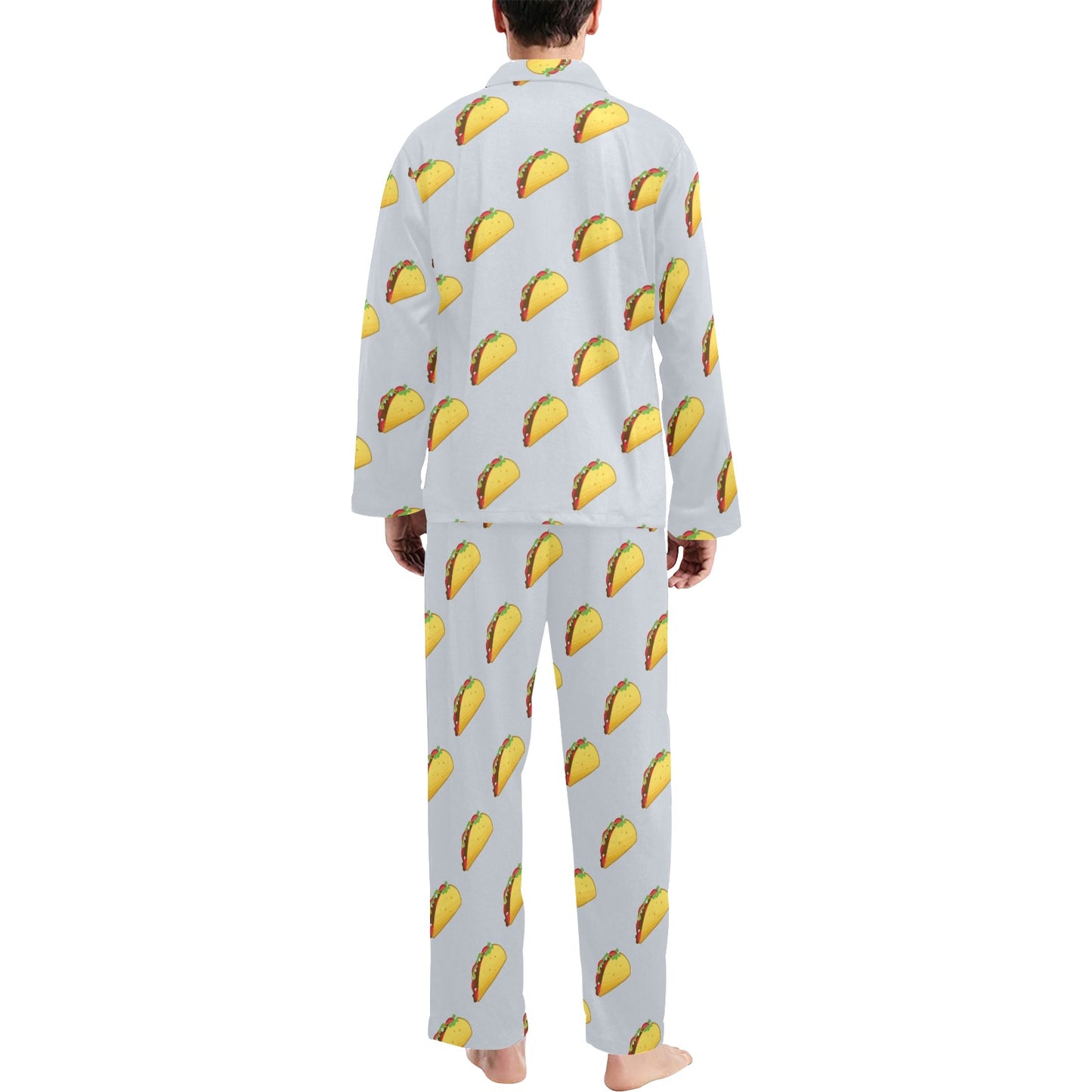 Taco Print Design LKS304 Men's Long Pajama Set
