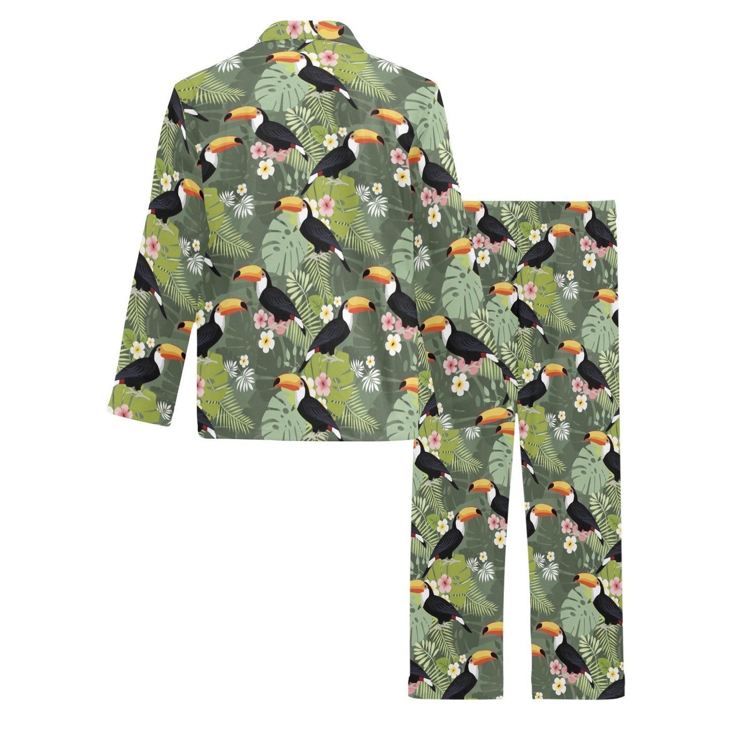 Toucan Print Design LKS304 Men's Long Pajama Set