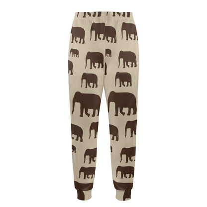 elephant Design Print Pattern JJ0186 Men's Casual Track Pants
