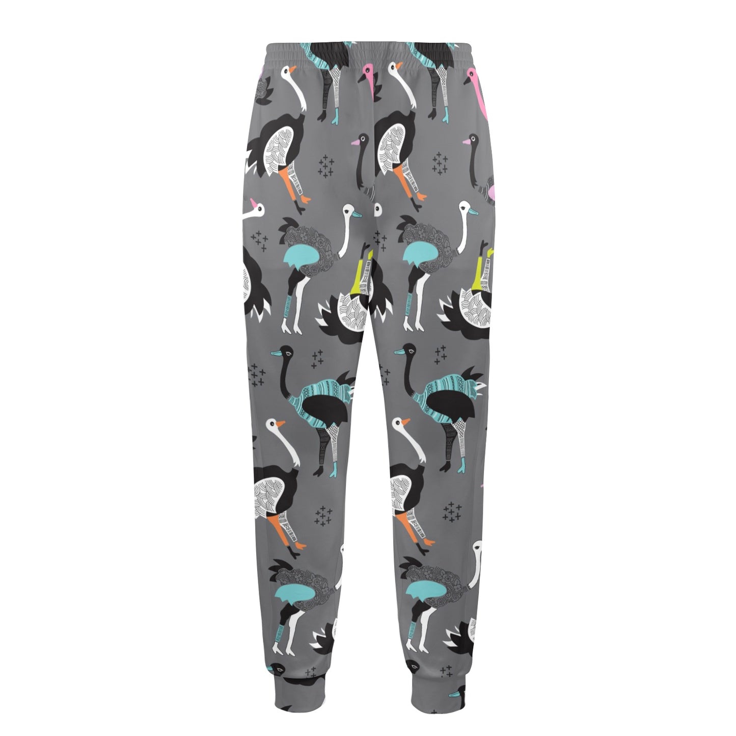 Ostrich Pattern Print Design 01 Men's Casual Track Pants