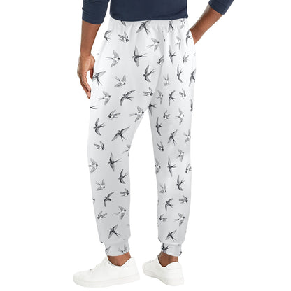 Swallow Bird Pattern Print Design 04 Men's Casual Track Pants