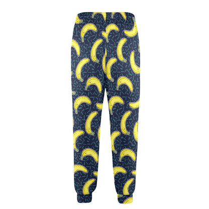 Banana Pattern Print Design BA09 Men's Casual Track Pants
