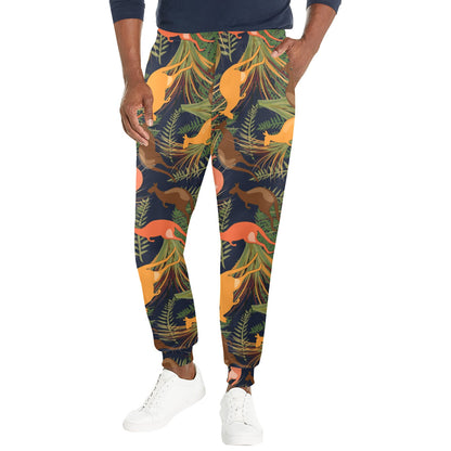 Kangaroos Pattern Print Design 07 Men's Casual Track Pants