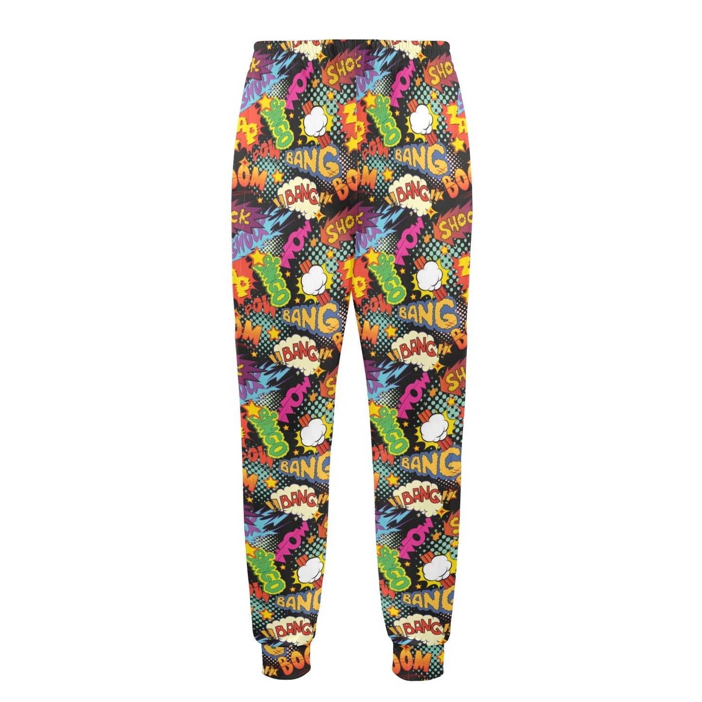 Comic Book Pattern Print Design 01 Men's Casual Track Pants