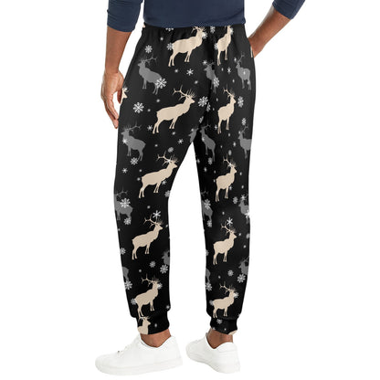 elk Design Print Pattern JJ0197 Men's Casual Track Pants
