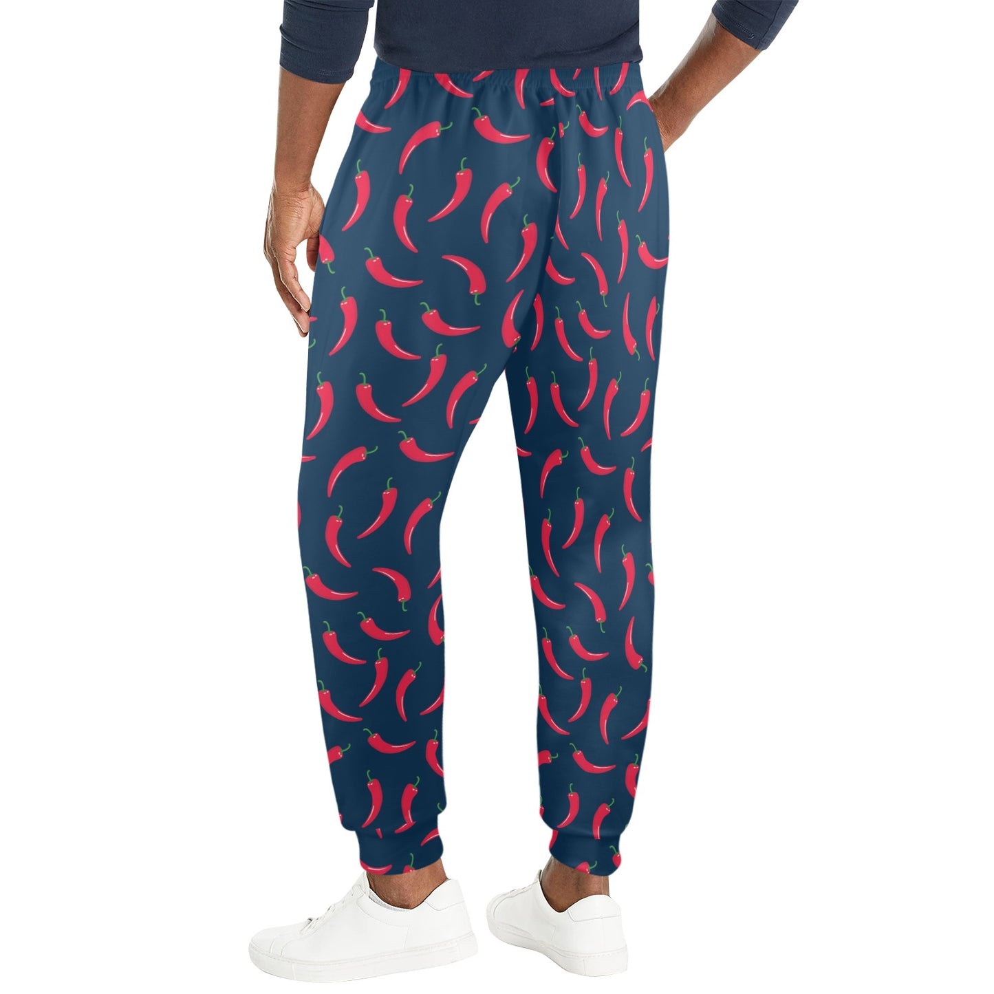 Chilli Pepper Pattern Print Design 03 Men's Casual Track Pants