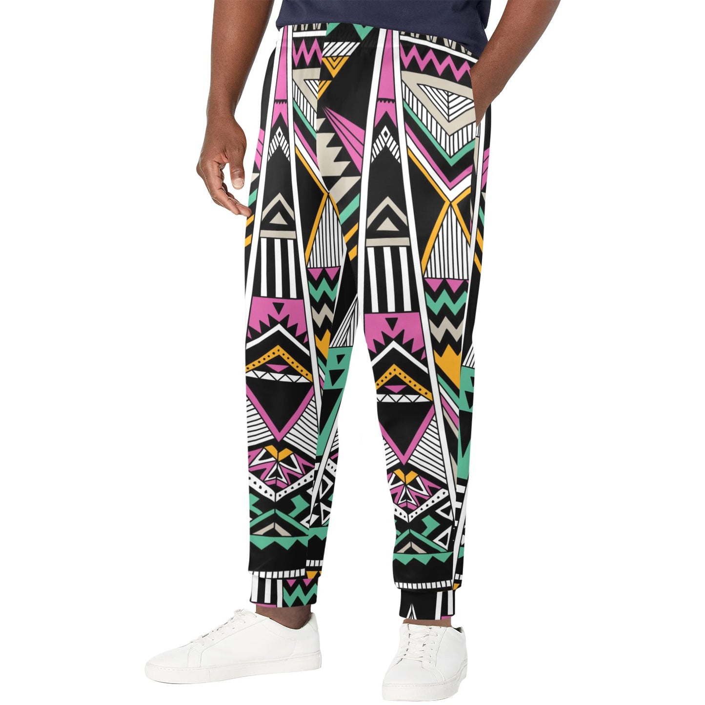 Tribal Aztec Triangle Men's Casual Track Pants