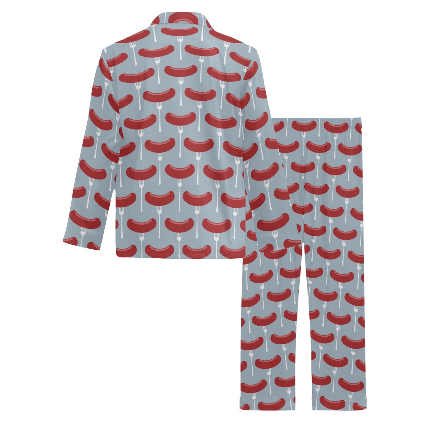 Sausage Print Design LKS301 Men's Long Pajama Set