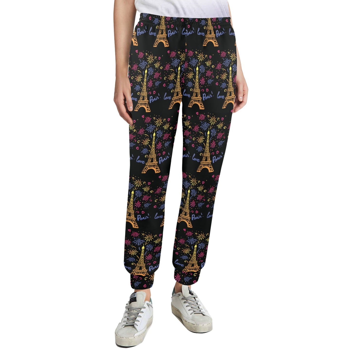 eiffel tower love Design Print Pattern JJ0181 Women's Casual Track Pants