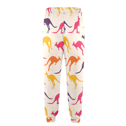 Kangaroos Pattern Print Design 01 Men's Casual Track Pants