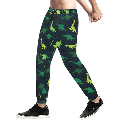 dinosaur green Design Print Pattern JJ098 Men's Sweatpants