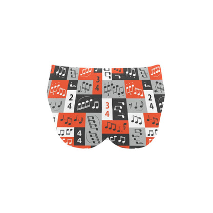 Music Note Design Themed Print Men's Swimming Briefs