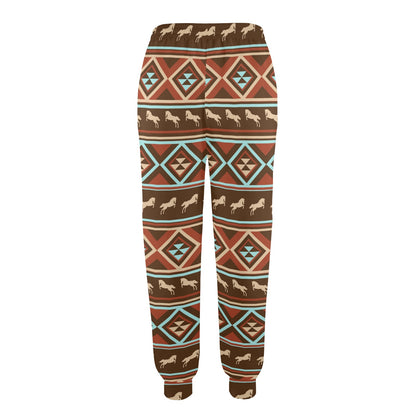 Western Horse Pattern Print LKS301 Women's Casual Track Pants