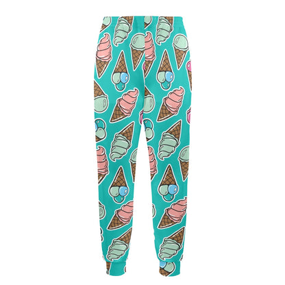Ice Cream Pattern Print Design IC01 Men's Casual Track Pants