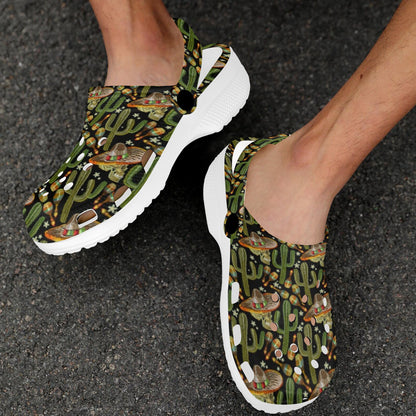 Western Style Print Unisex Clogs Shoes