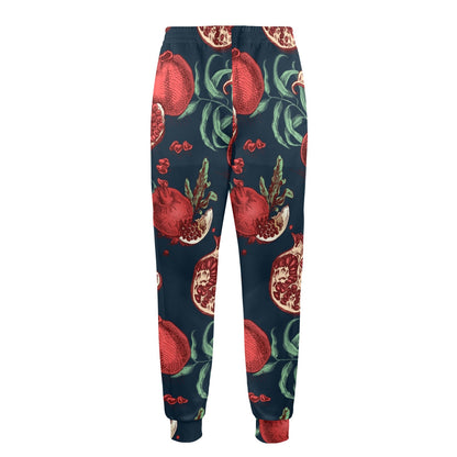 Pomegranate Pattern Print Design PG04 Men's Casual Track Pants