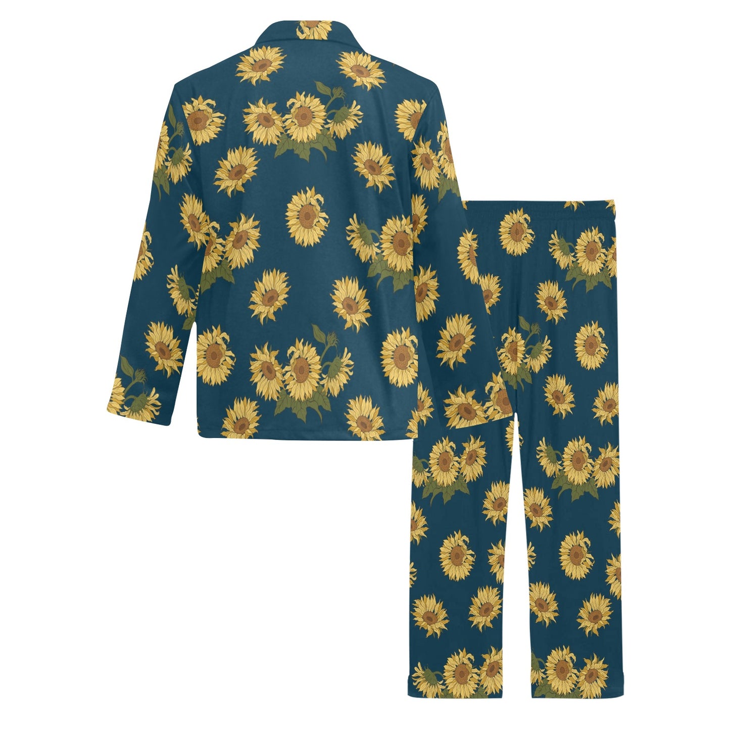 Sunflower Print Design LKS305 Men's Long Pajama Set