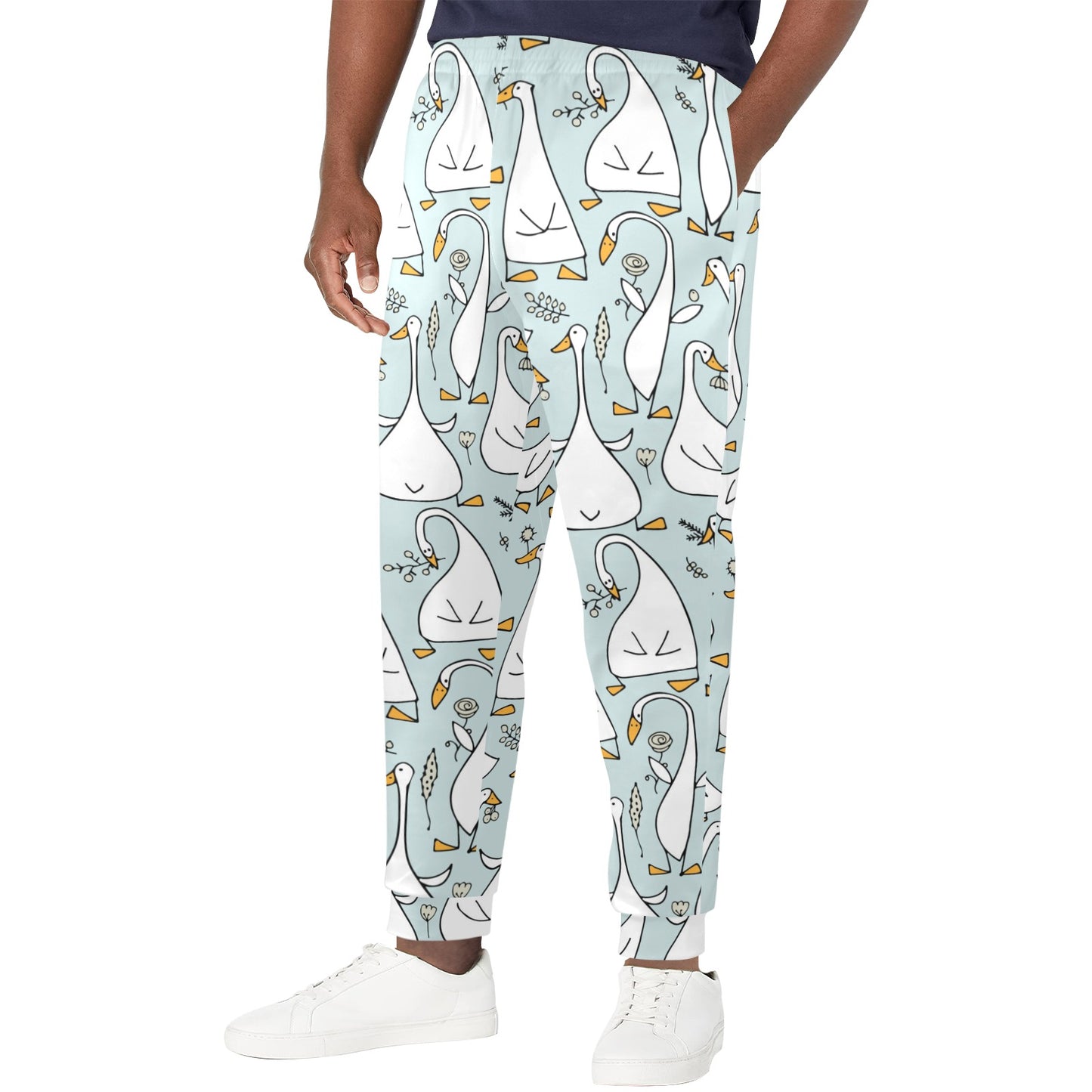 Goose Pattern Print Design 03 Men's Casual Track Pants