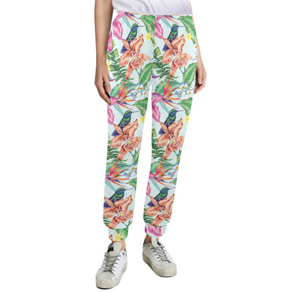 Hummingbird Tropical Pattern Print Design 05 Women's Casual Track Pants