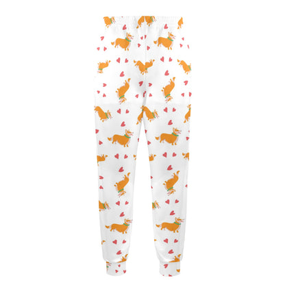 Cardigan Welsh Corgis Pattern Print Design 04 Men's Casual Track Pants
