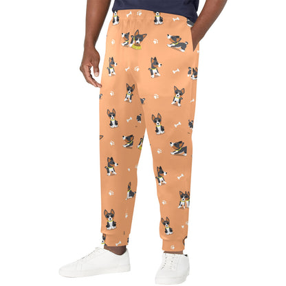 Basenji Pattern Print Design 01 Men's Casual Track Pants