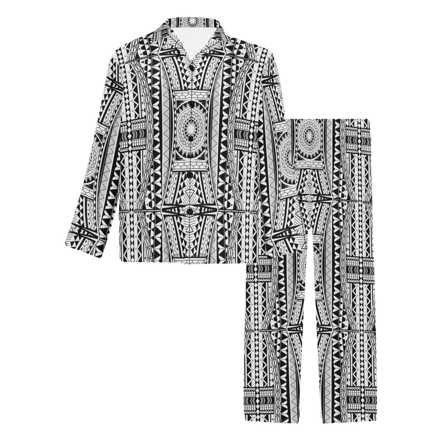 Polynesian Tattoo Design Men's Long Pajama Set