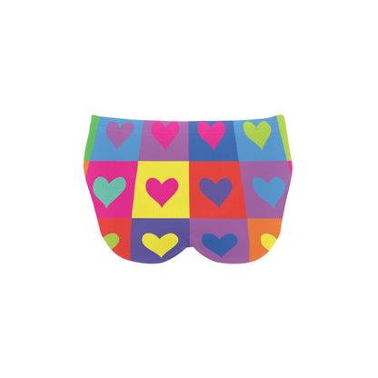 Pop Art Heart Pattern Print Design A01 Men's Swimming Briefs
