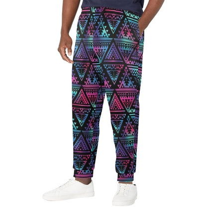 Tribal aztec Dark Multicolor Men's Casual Track Pants