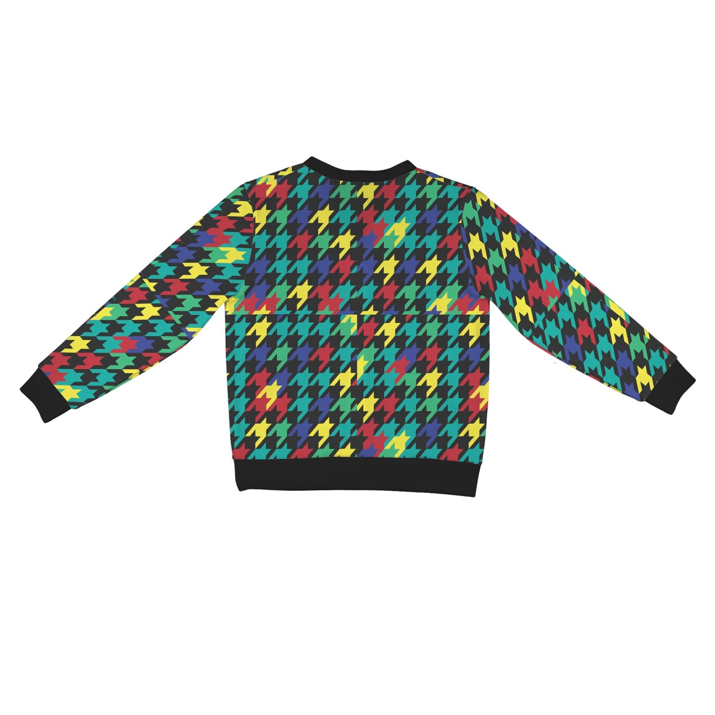 Houndstooth Colorful Pattern Print Design 02 Women's Cardigan