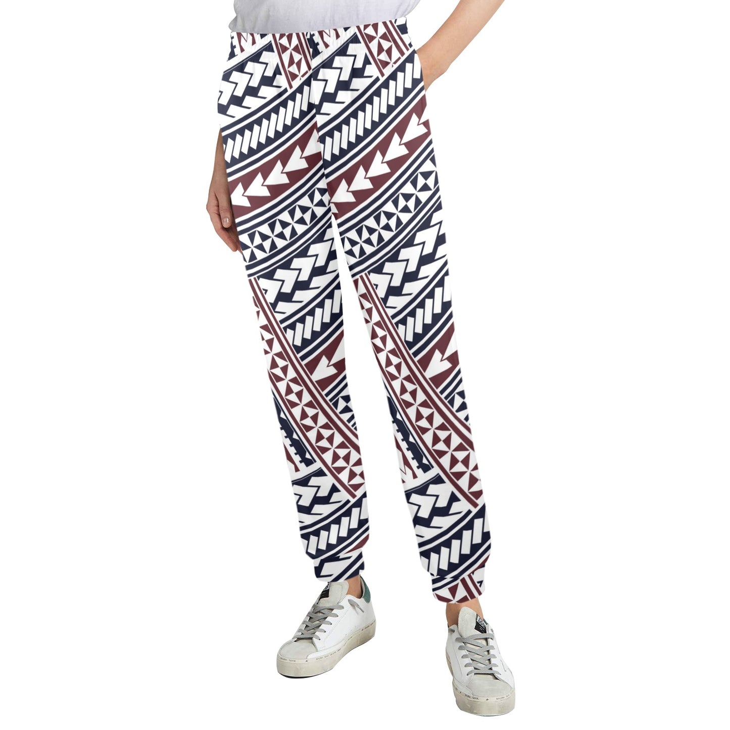 Polynesian Tribal line Women's Casual Track Pants