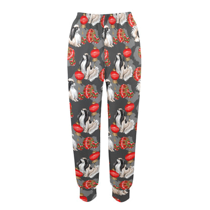 Japanese Chin Pattern Print Design 02 Women's Casual Track Pants