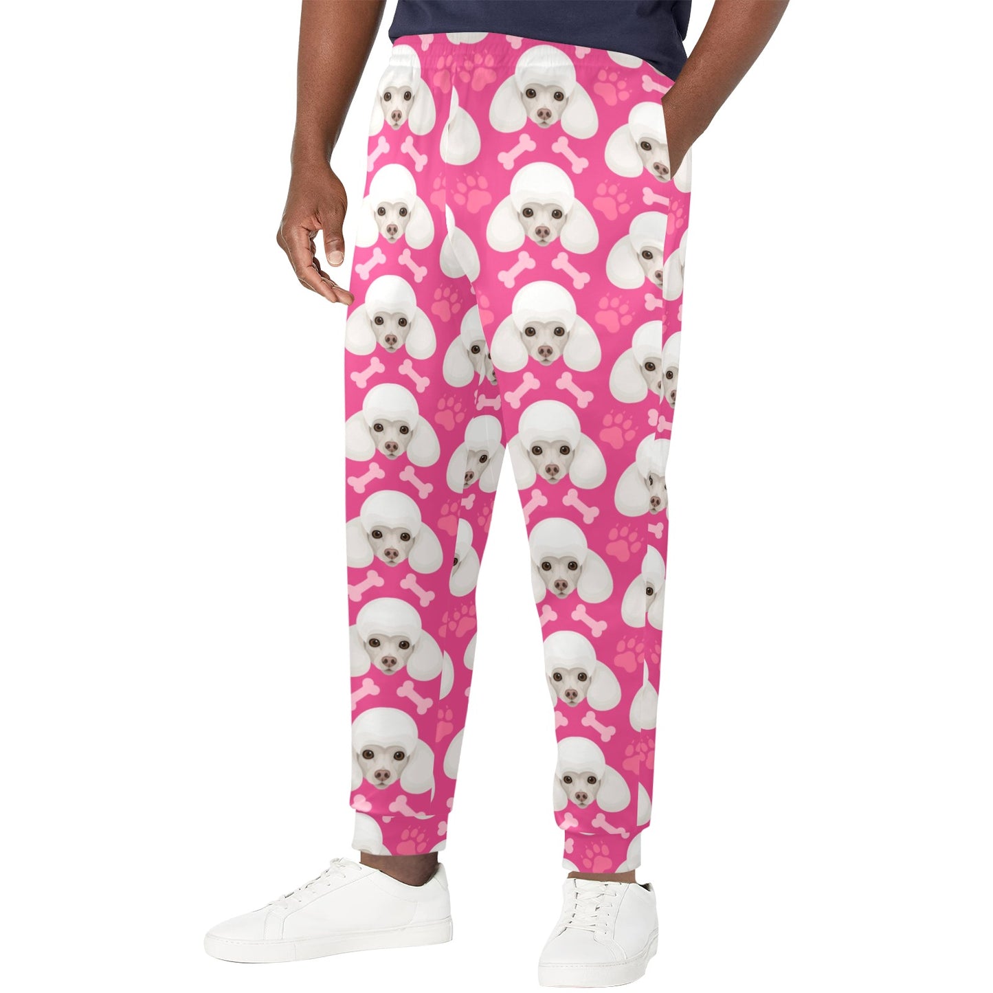 Poodle Pattern Print Design A04 Men's Casual Track Pants