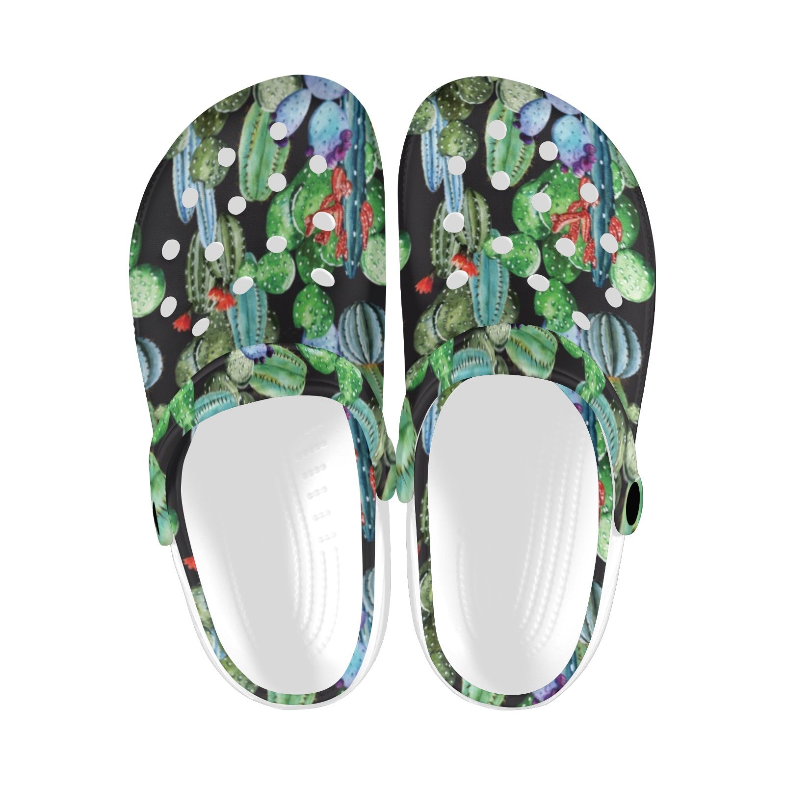 Cactus Watercolor Style Print Unisex Clogs Shoes