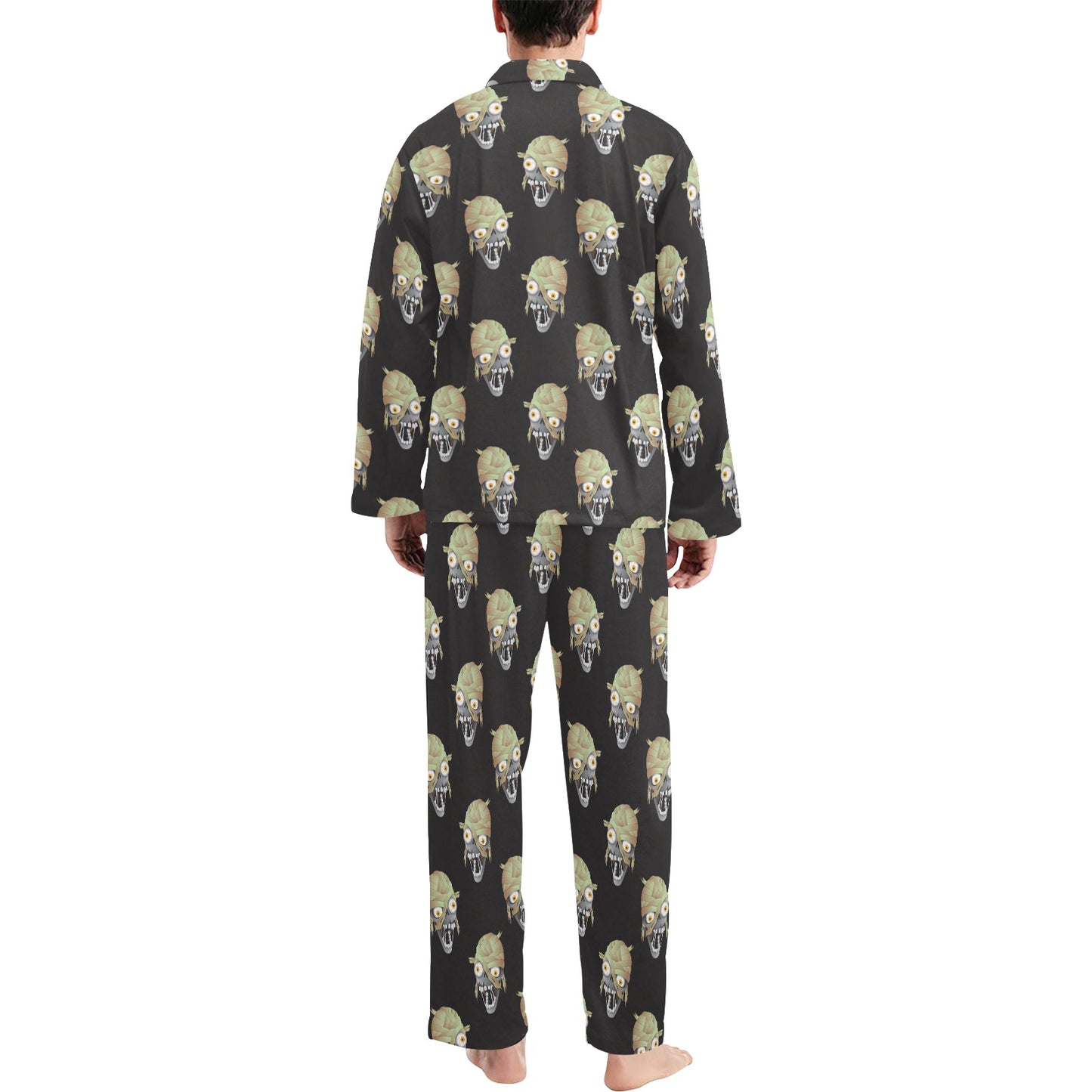Mummy Print Design LKS304 Men's Long Pajama Set