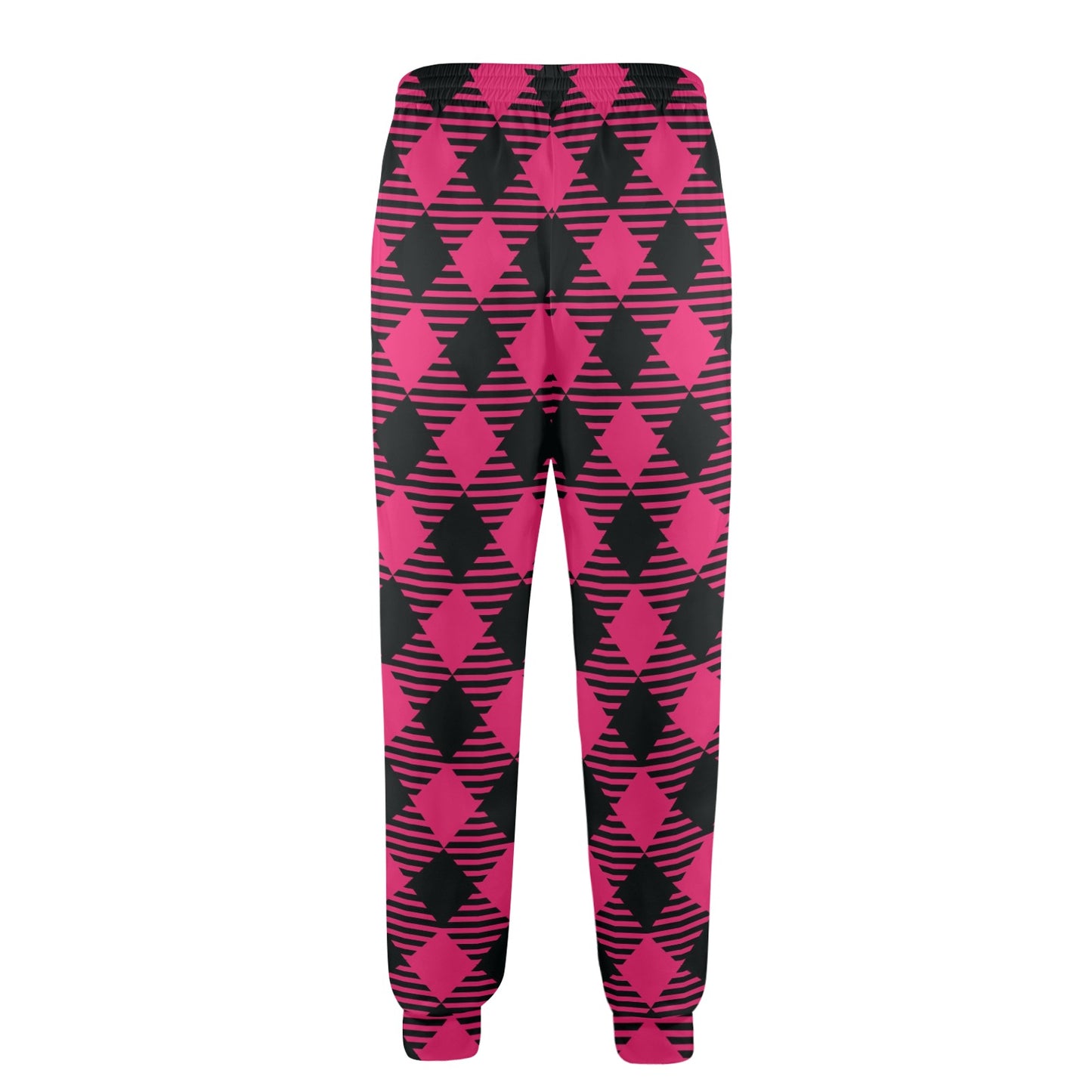 Buffalo check Pink Pattern Print Design 01 Men's Casual Track Pants