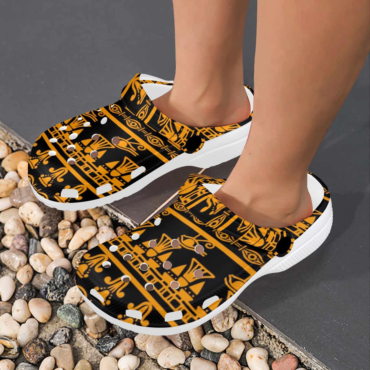 Eye of Horus Tribal Egypt Pattern Unisex Clogs Shoes