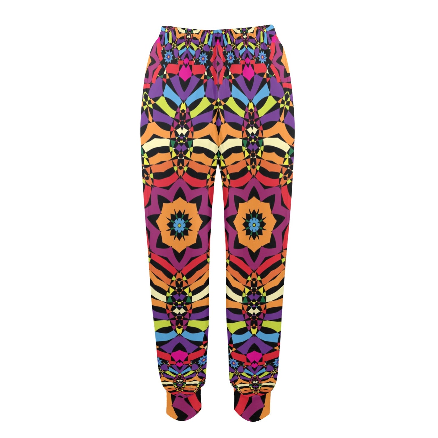 Kaleidoscope Pattern Print Design 01 Women's Casual Track Pants