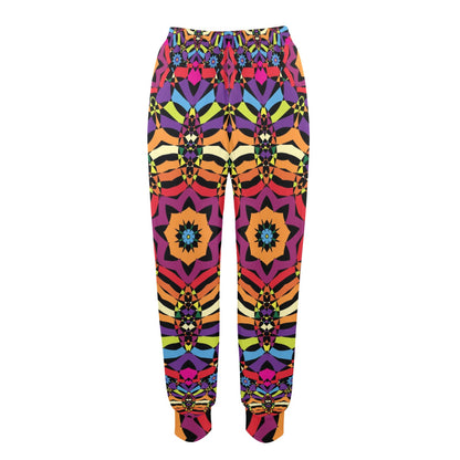 Kaleidoscope Pattern Print Design 01 Women's Casual Track Pants